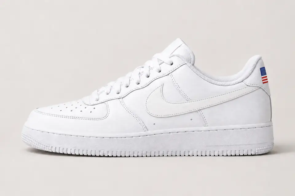Air Force 1 Miami Vice coloris blanc, vue de profil