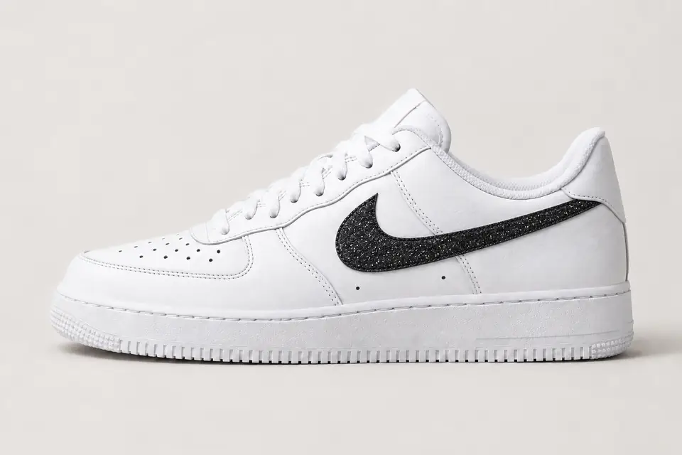 Air Force 1 Paillette Femme coloris noir, vue de profil