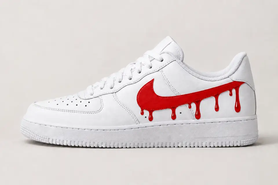 Air Force Bébé Fille Drip coloris rouge, vue de profil