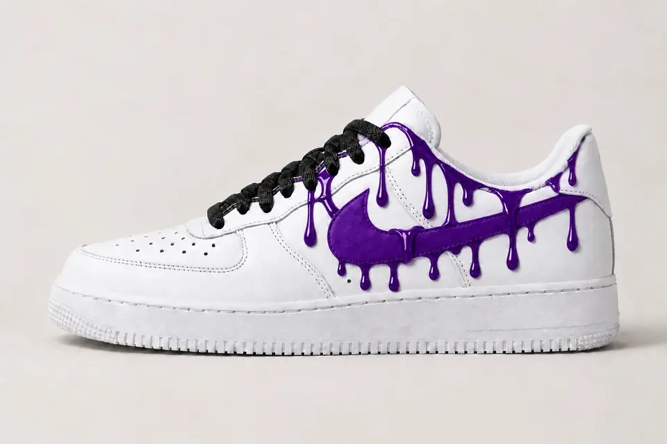 Air Force Corde Drip coloris violet, vue de profil