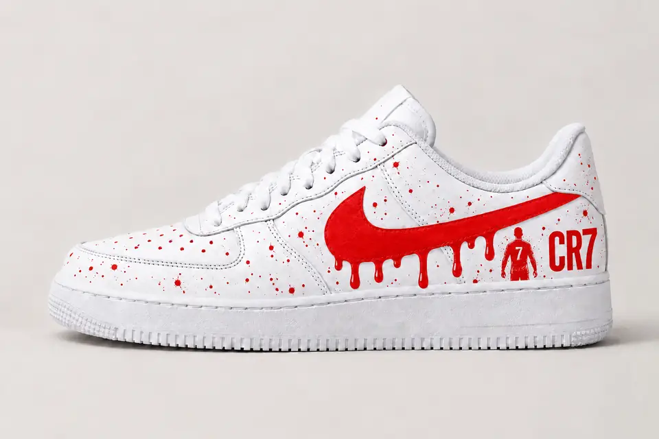 Air Force CR7 Drip coloris rouge, vue de profil