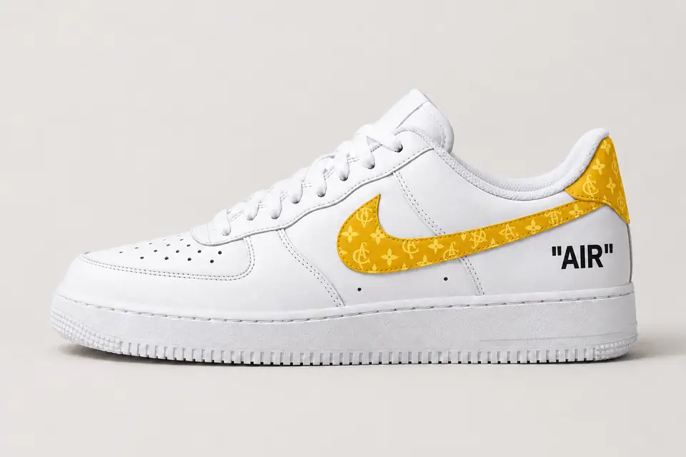 Air Force Off-White Jaune Monogramme coloris jaune, vue de profil