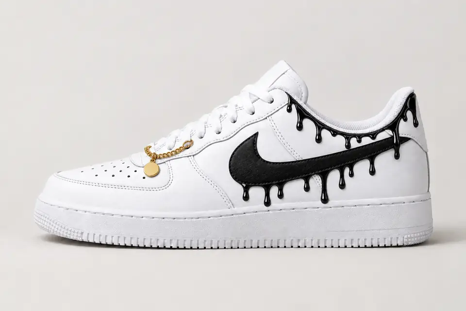 Air Force One Bijoux Drip coloris noir, vue de profil