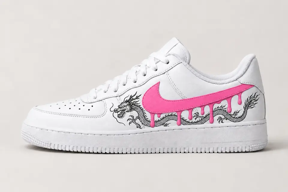Air Force One Dragon Drip coloris rose, vue de profil