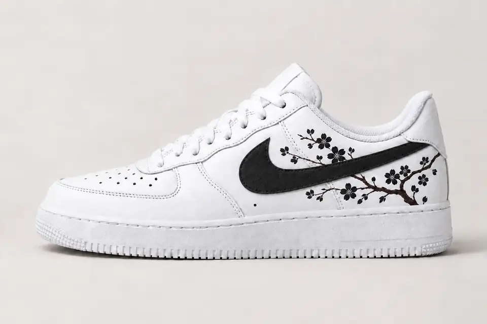 Air Force One Fleur de Cerisier coloris noir, vue de profil