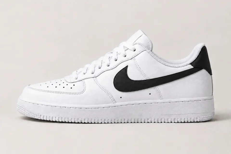 Air Force One Kaki et Noir coloris noir, vue de profil