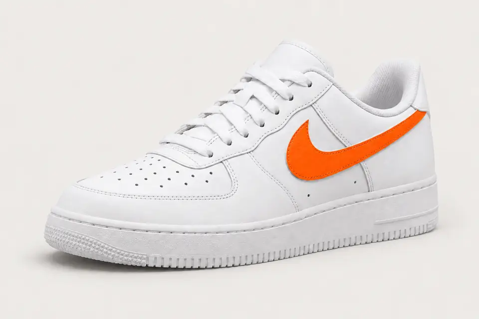 Air Force One Orange Pastel coloris orange, vue de trois quarts