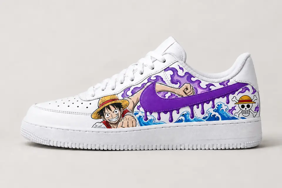 Air Force One Piece Drip coloris violet, vue de profil