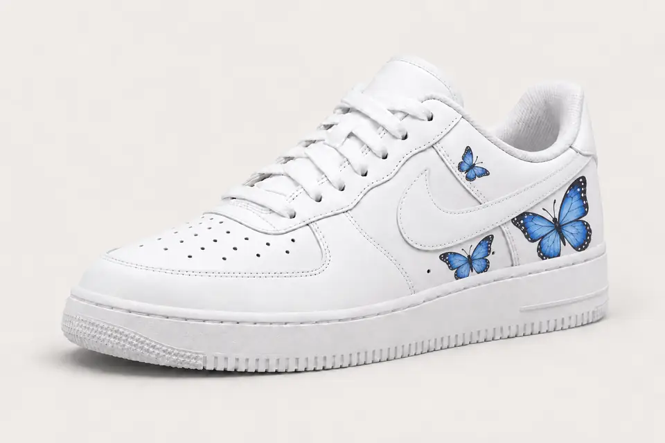Air Force Papillon Bleu coloris bleu, vue de trois quarts