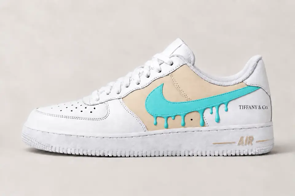 Air Force Tiffany Drip coloris beige, vue de profil