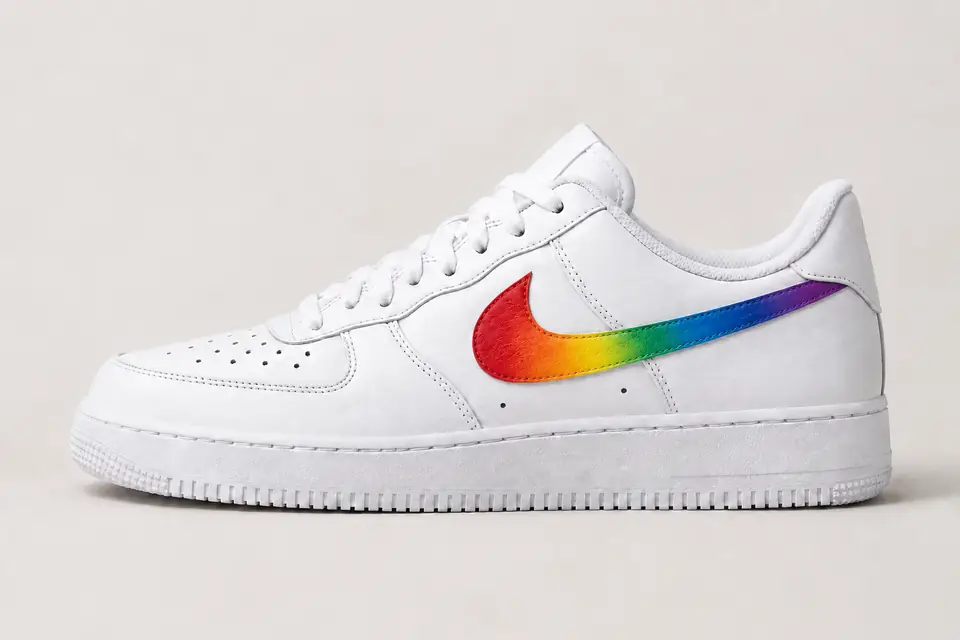 Différence Air Force 1 Homme et Femme coloris multicolore, vue de profil
