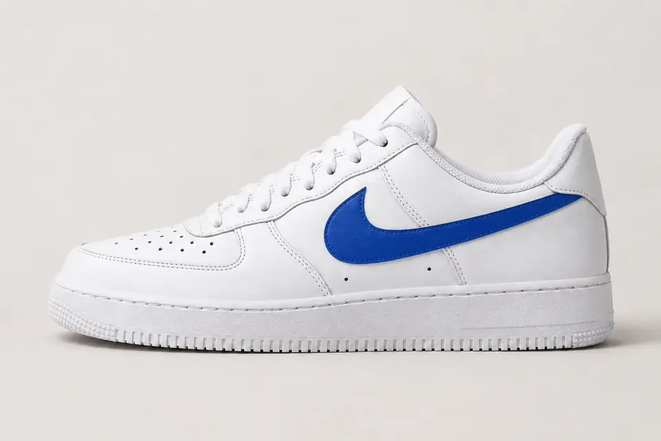 Nike Air Force 1 Femme Bleu coloris bleu, vue de profil